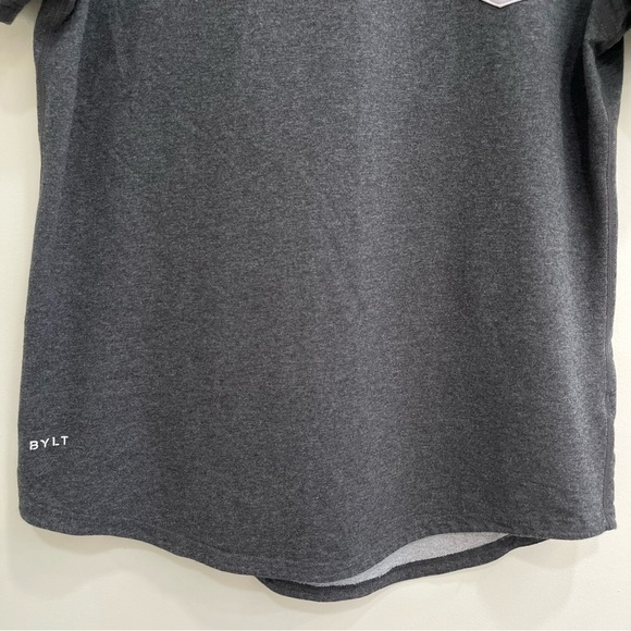 Bylt T-Shirt Drop Cut Short Sleeve Pocket Lux Dark Gray Crewneck Men's Large - Picture 5 of 8